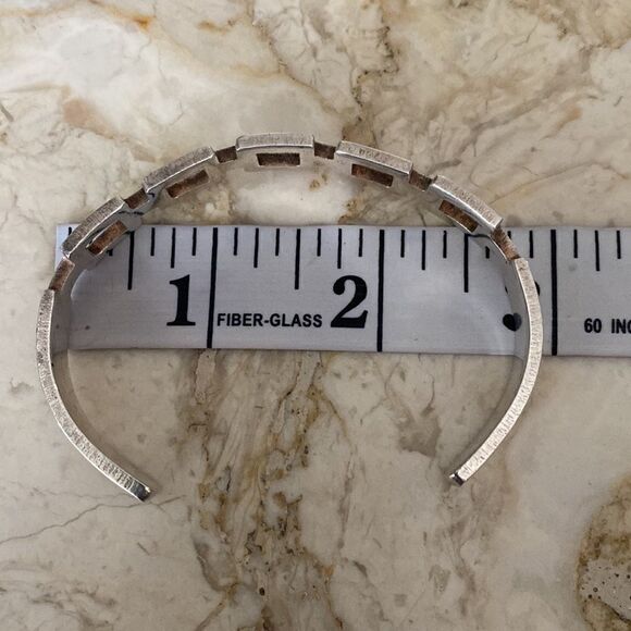 Vintage 925 Sterling Silver Cuff Bracelet Unisex - Picture 12 of 12